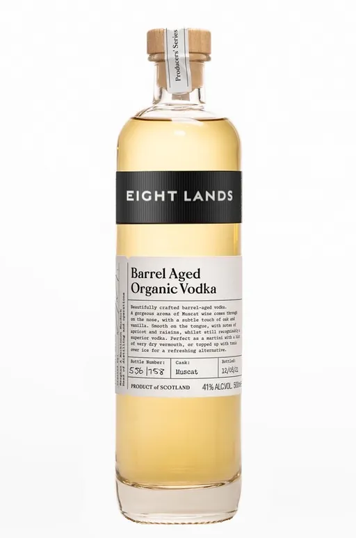 Eight Lands Muscat Barrel-Aged Organic Vodka image