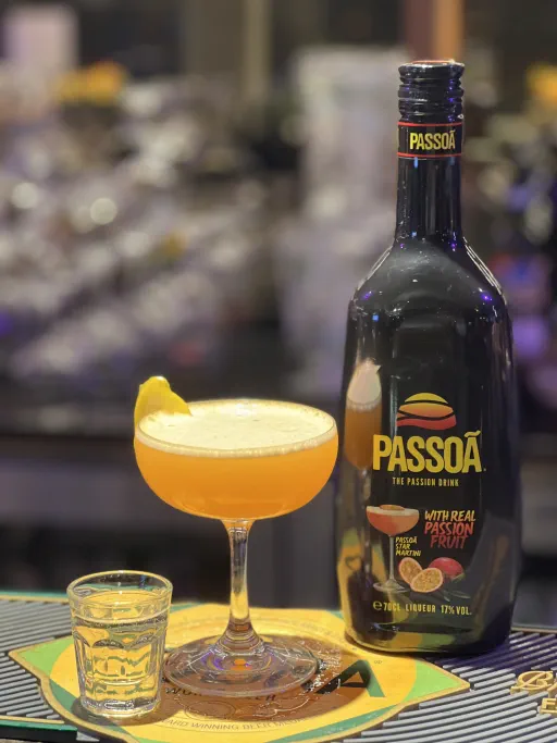 Passion fruit pepper martini