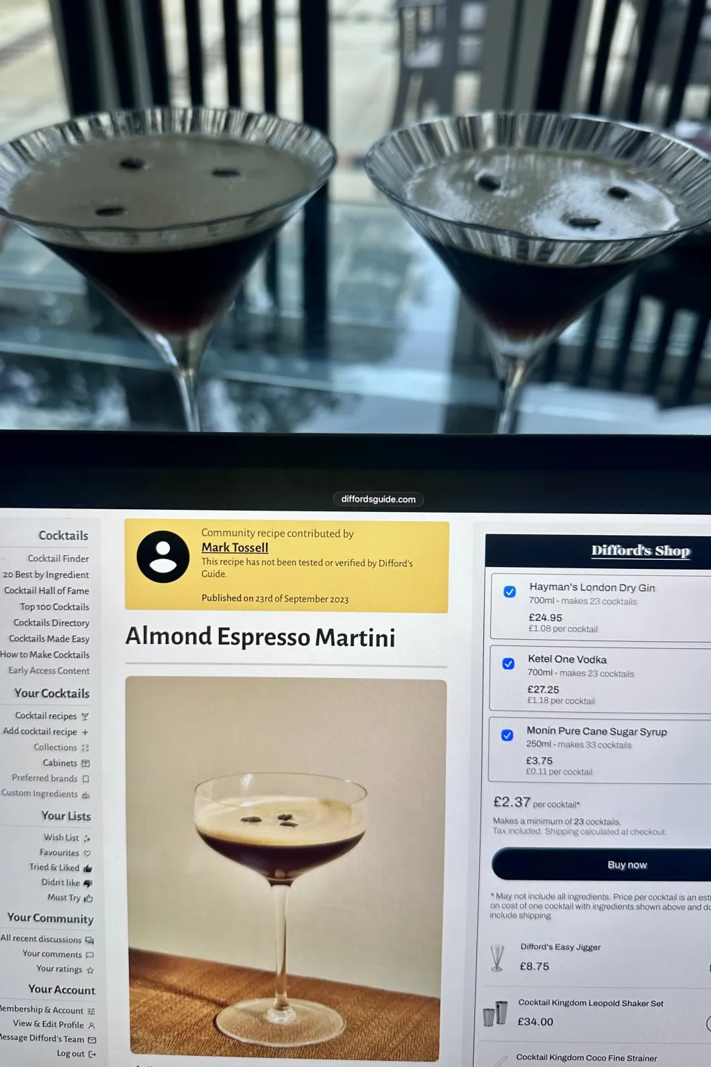 Amaretto Espresso Martini