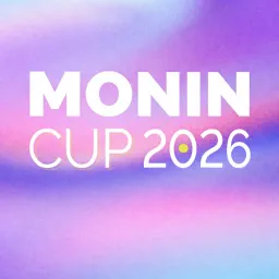 The words Monin Cup 2026 in white on a blurred purple, pink and blue gradient background.