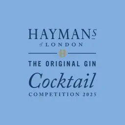 Hayman's of London logo on a light blue background above the words The Original Gin Cocktail Competition 2025.